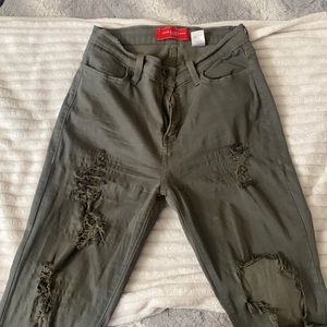 High waist skinny jeans